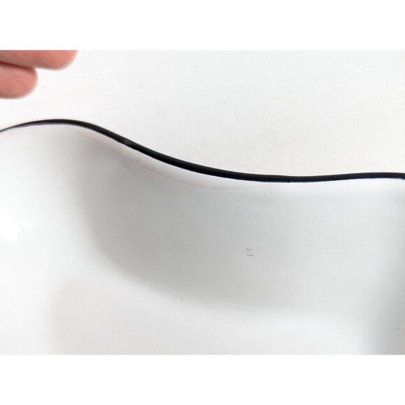 Vintage 1960s GSW Hospital Enameled ware metal dish No 6, kidney shaped white - Picture 7 of 8